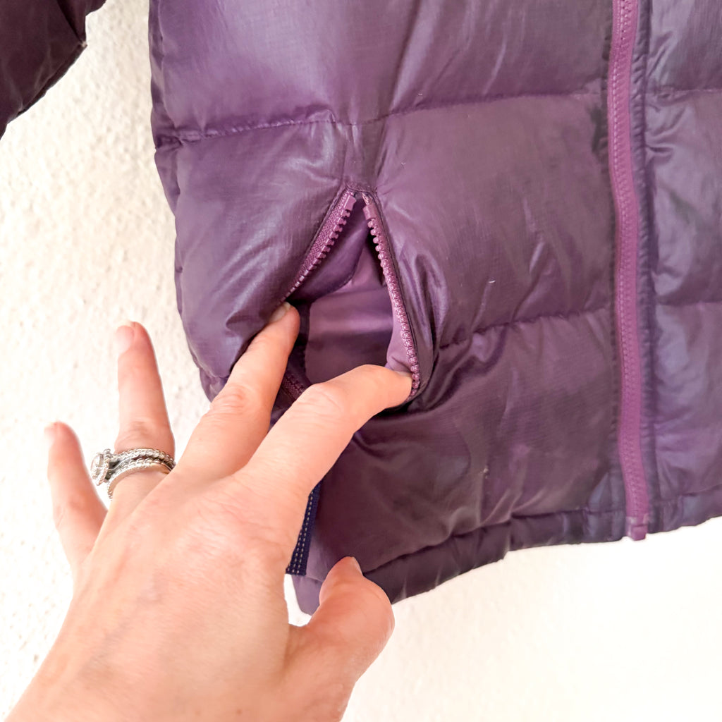 Patagonia Toddler Girls Eggplant Hi Loft Down Puffer Jacket | 4T