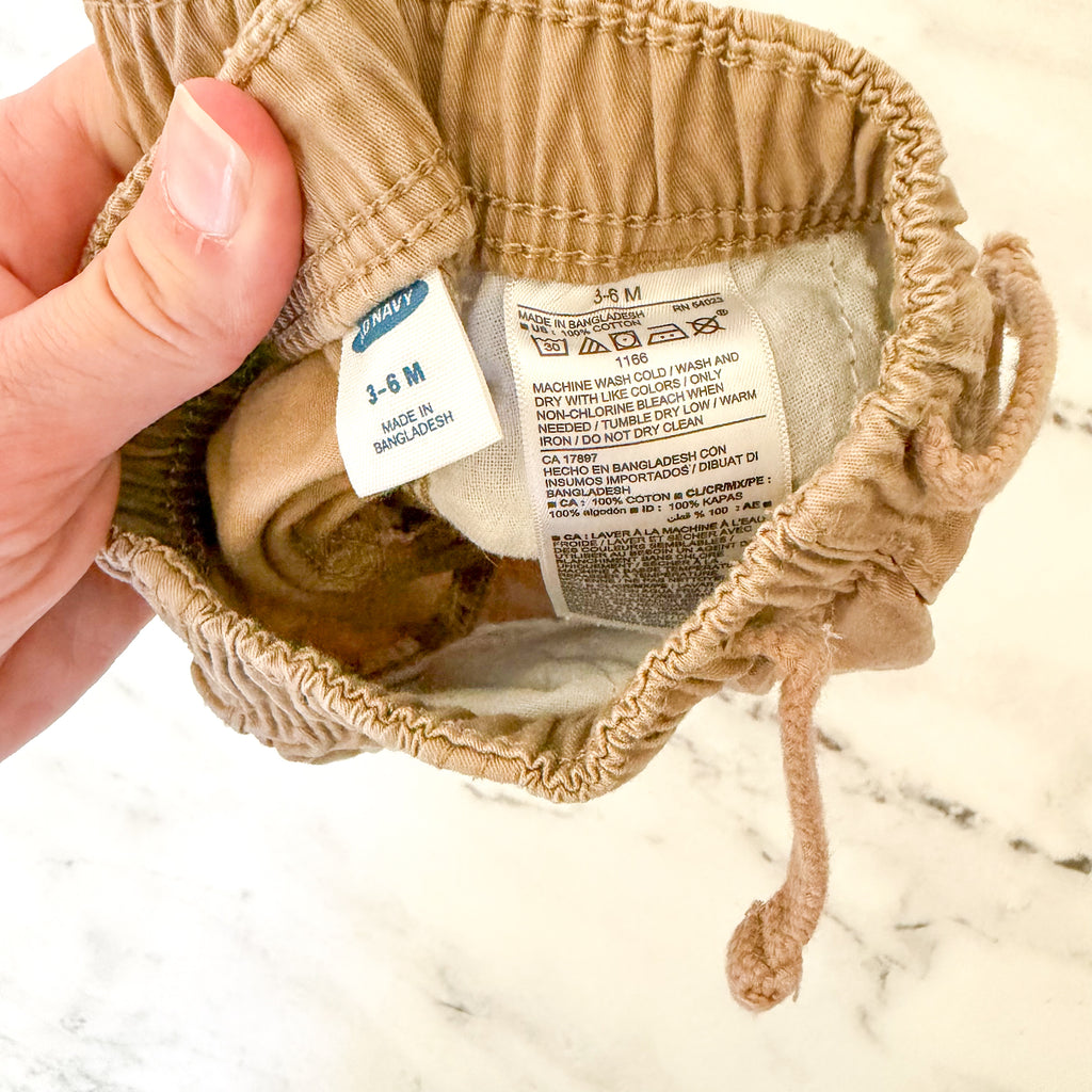 Old Navy Khaki Elastic Waist Chino Shorts | 3-6m