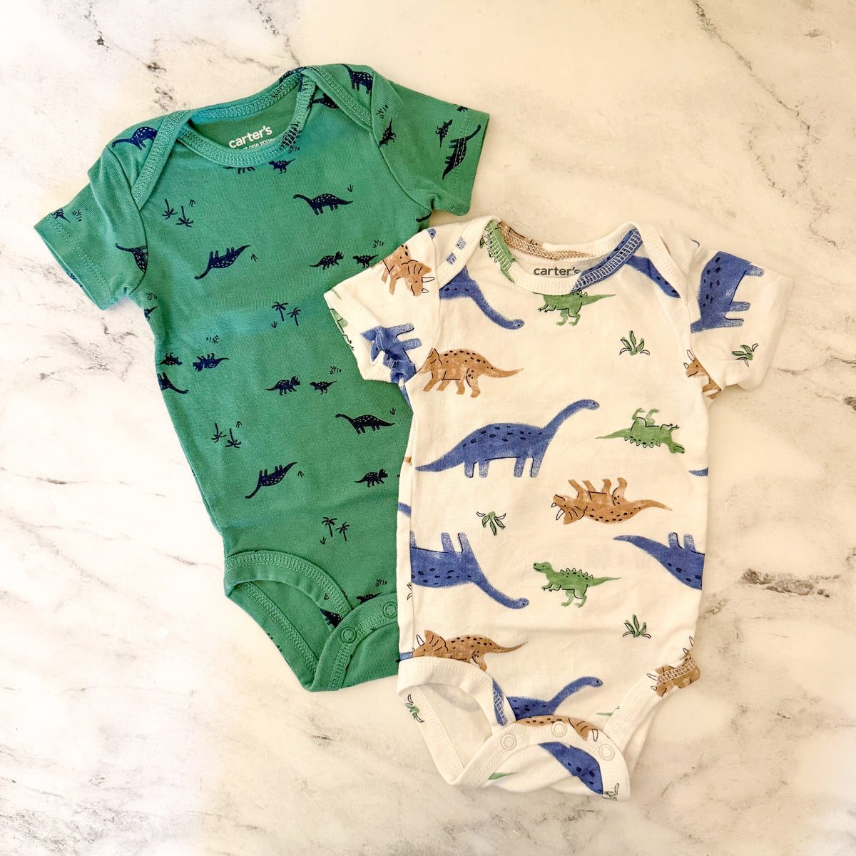 Carter's Dinosaur Short Sleeve Bodysuit Bundle | 0-3m