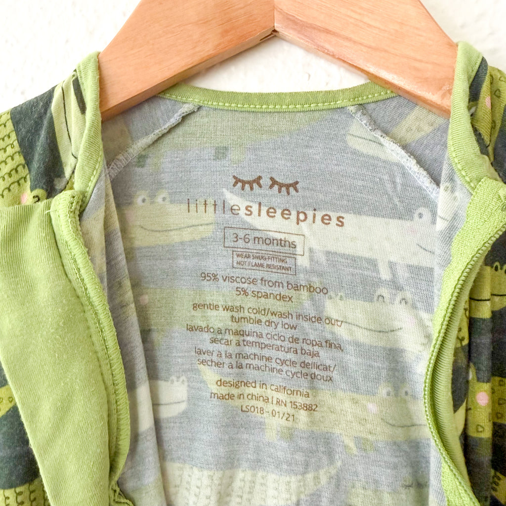 Little Sleepies Alligators Long Sleeve Footed Sleeper | 3-6m