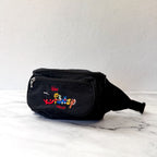 Vintage 90s Walt Disney World Embroidered Fanny Pack | Black Retro Waist Bag