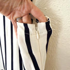 LOFT Black & White Stripe Midi Sun Dress | 0P