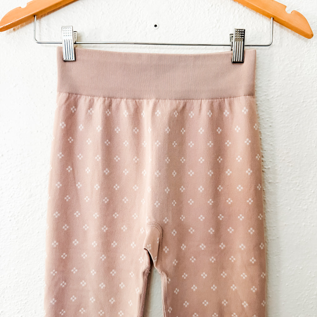Sweaty Betty Modal Fair Isle Jacquard Seamless Base Layer Leggings in Blush | XS
