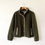 Barbour Violette Fleece Jacket in Olive Green | 8