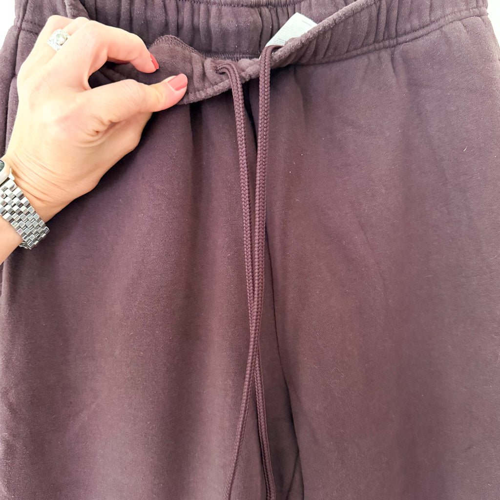 Zella Brown Wide Leg Drawstring Sweatpants | XS