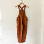 Aerie Linen Blend Rust Brown Overalls | XS