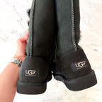 UGG Australia Black Sheepskin Bailey Button Triplet Boots | 2Y
