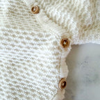 Zara Cream Textured Long Sleeve Sweater + Pants Matching Set | 0-3m