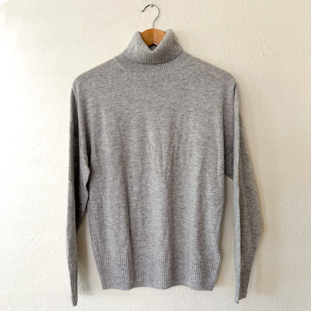 Reiss Nova Cashmere Blend Turtleneck Sweater in Grey | XS