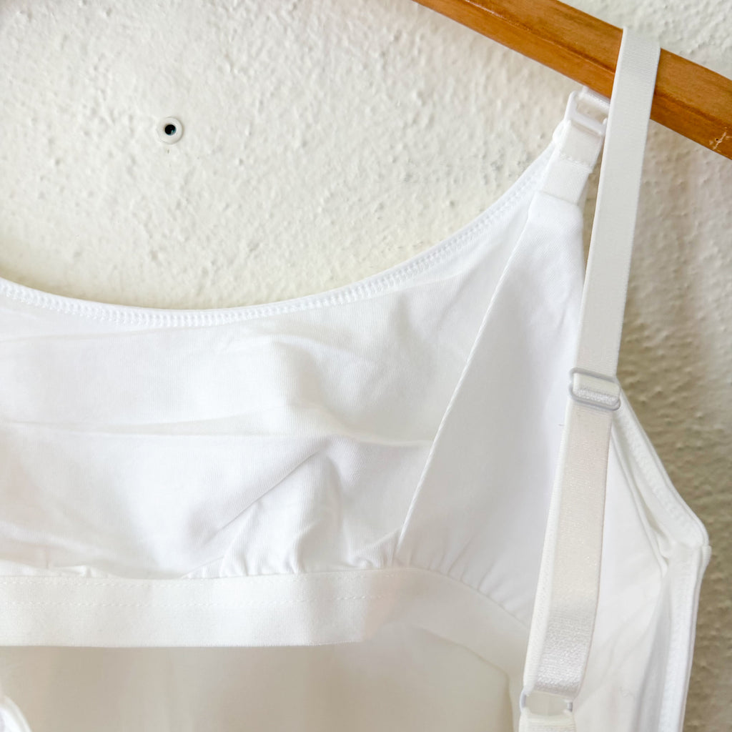 Old Navy Maternity First-Layer Nursing Clip Down Cami Top in Bright White, sz Small