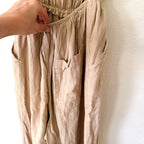 Universal Thread Linen Blend Jumpsuit in Tan | XS