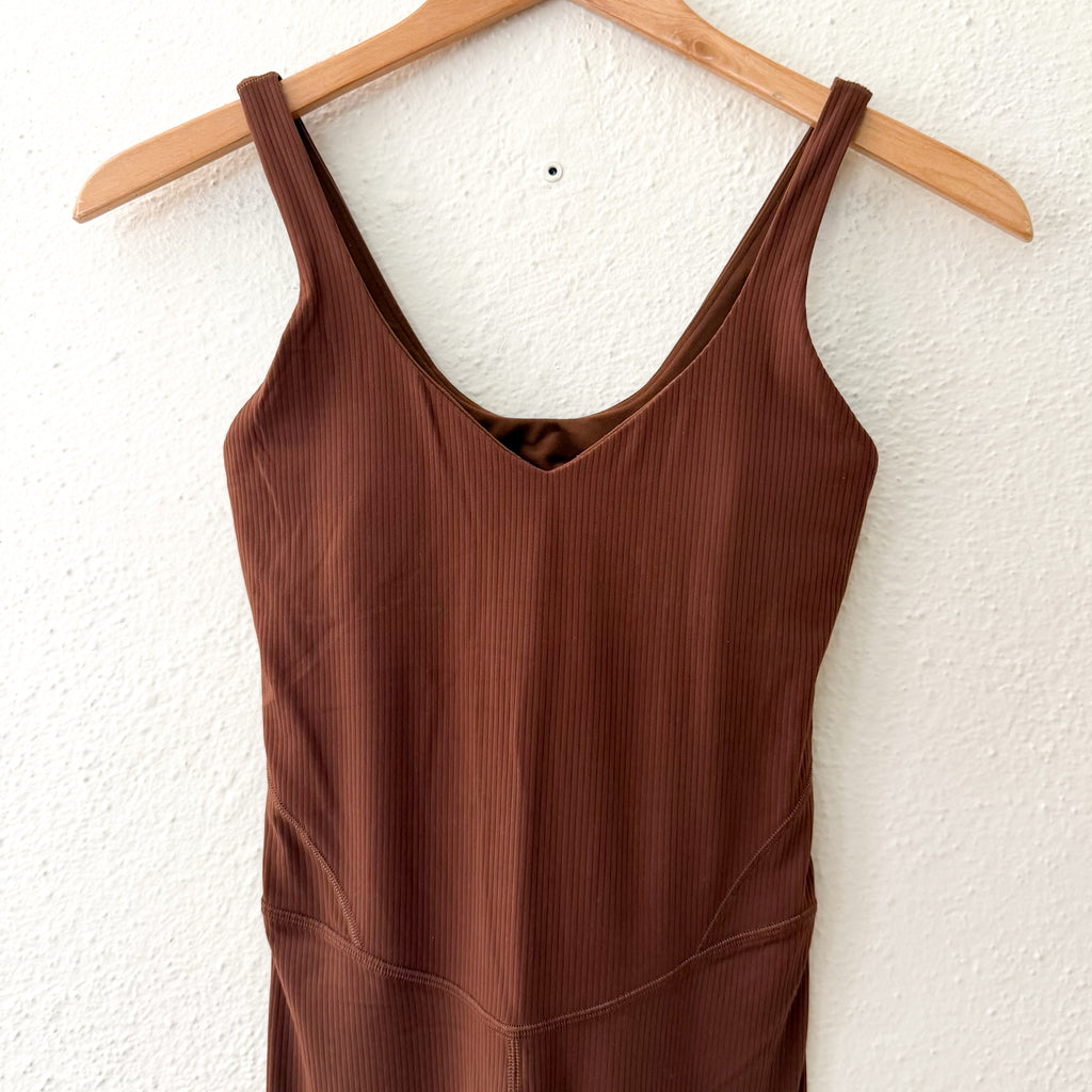 Lululemon Align Ribbed 25" Jumpsuit in Roasted Brown | 2