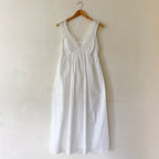 If Only If Nightwear 100% Organic Cotton Lace Bust Midi Nightgown | XS