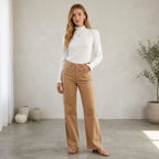 Cece Ruffle Mock Neck Sweater in Ivory | XS
