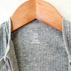 Baby Gap Heather Grey Ribbed Texture 2-Way Zipper Footed Sleeper | 0-3m