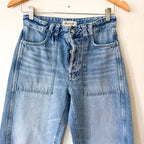 Madewell The Darted Barrel-Leg Utility Jeans in Riverbend Wash | 25