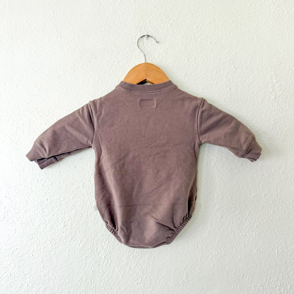 Little Planet Organic Brown 'Gobble Gobble' Long Sleeve French Terry Bodysuit | 3-6m