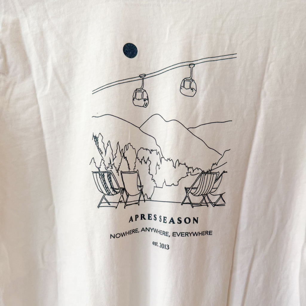Jam Industries Après Ski Season Organic Cotton White Long Sleeve T-Shirt | XS