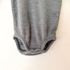 H&M 100% Washable Wool Charcoal Long Sleeve Bodysuit | 9-12m