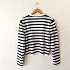 J.Crew Striped Lady Jacket Cardigan in Navy & White | Medium