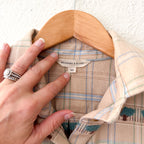 Beaufort & Blake Heavyweight Plaid Acorn & Tree Button Down Shacket | XS