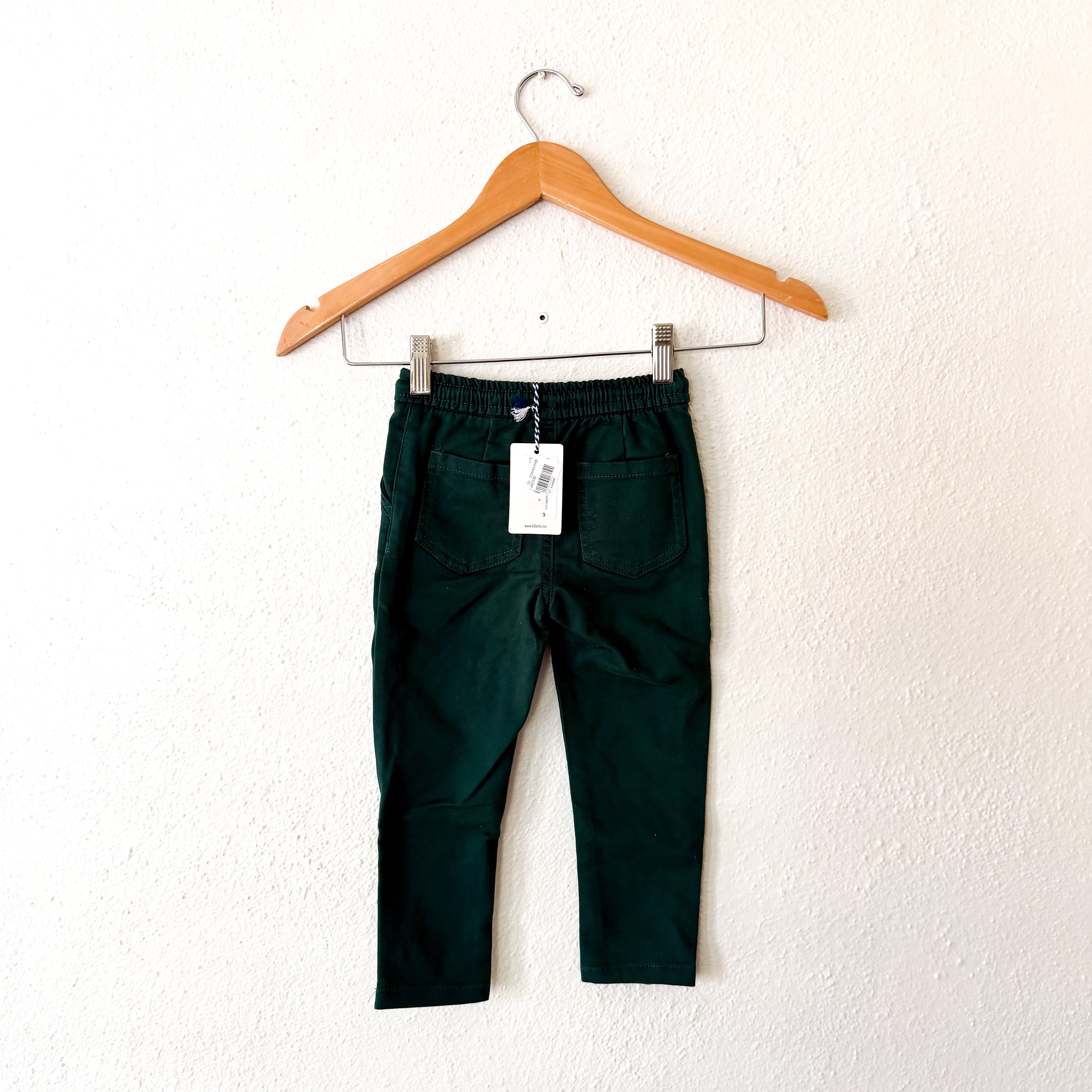 Adventurewear 360 Boys Emerald Green Drawstring Chino Pants | 2T