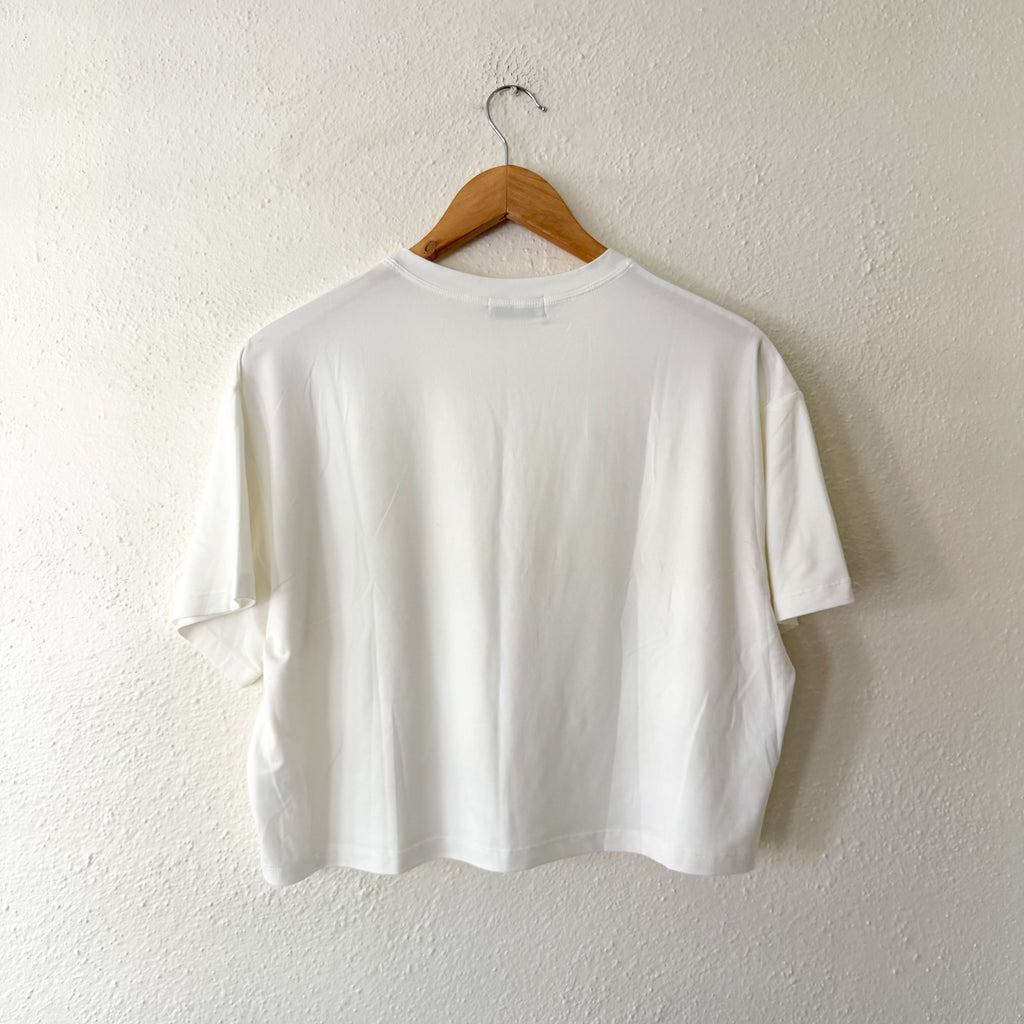 BumpSuit The Cloud Cropped Tee in Ivory | XS