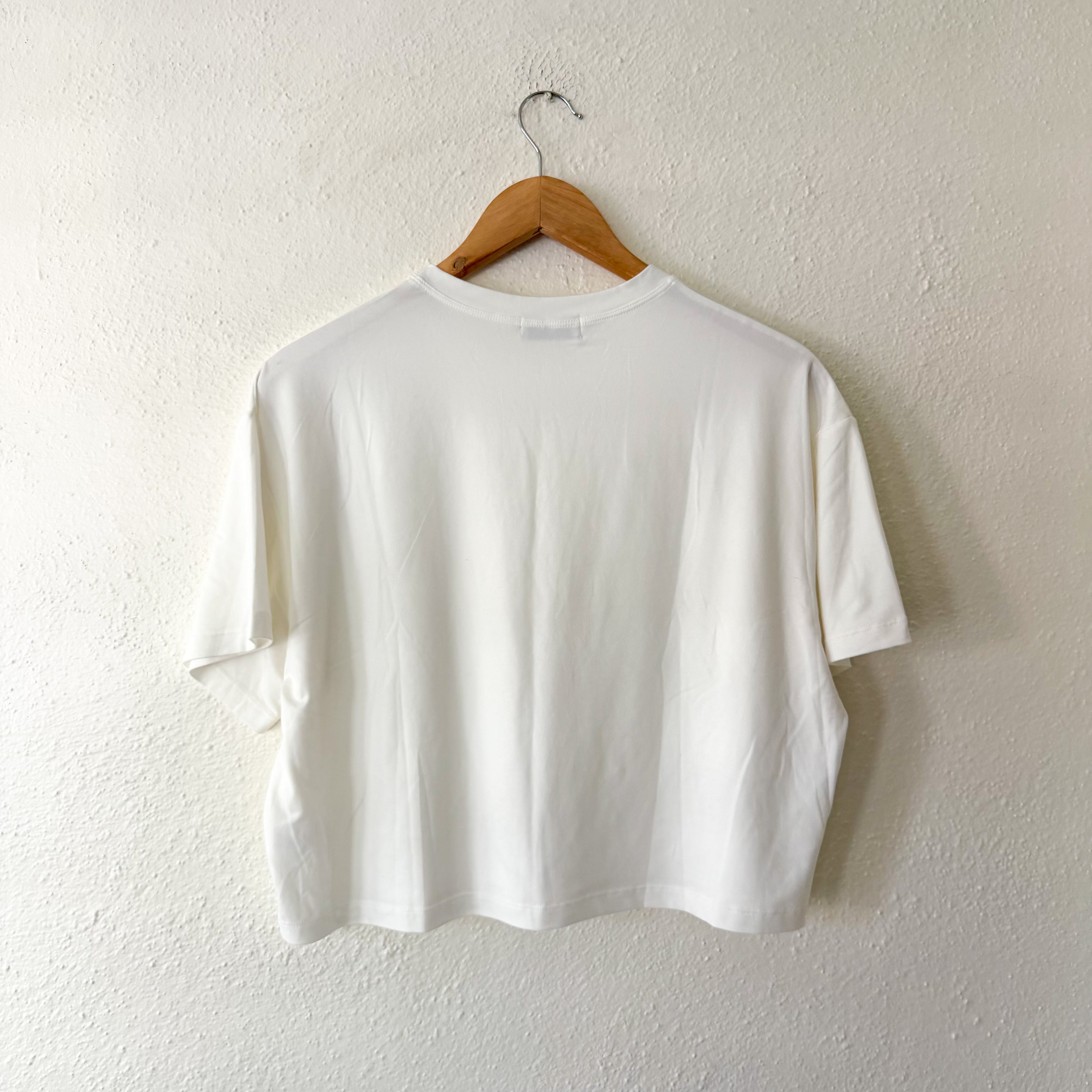 BumpSuit The Cloud Cropped Tee in Ivory | XS