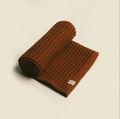 Happy Place Organic Cotton Waffle Knit Baby Blanket in Clay