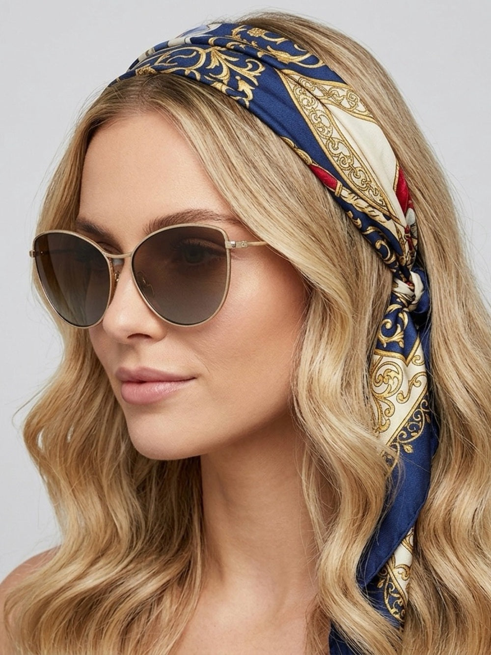 Oliver Peoples Rayette Soft Gold Cat-Eye Sunglasses in Sunrise Gradient