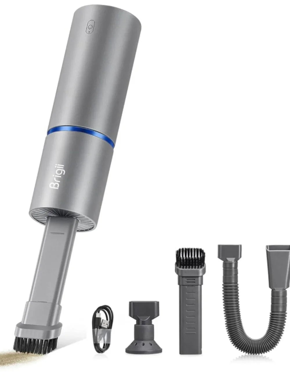 Brigii Mini Handheld Vacuum Y120 Pro Cordless, 3 in 1 Vacuum, Air Duster, Pump | Silver