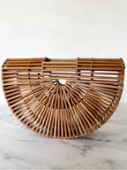 Cult Gaia Natural Bamboo Gaia Ark Clutch | Small