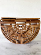Cult Gaia Natural Bamboo Gaia Ark Clutch | Small