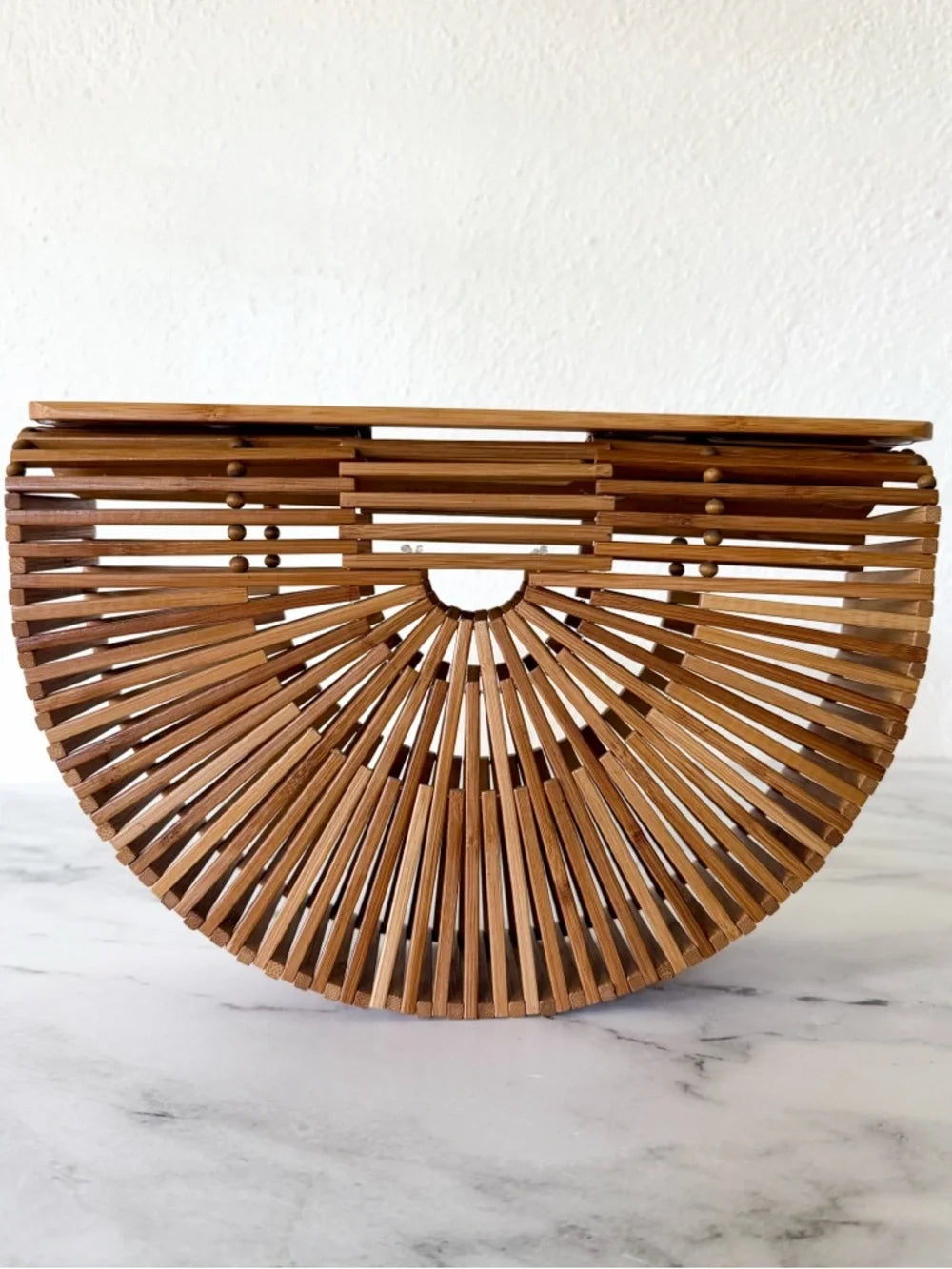 Cult Gaia Natural Bamboo Gaia Ark Clutch | Small